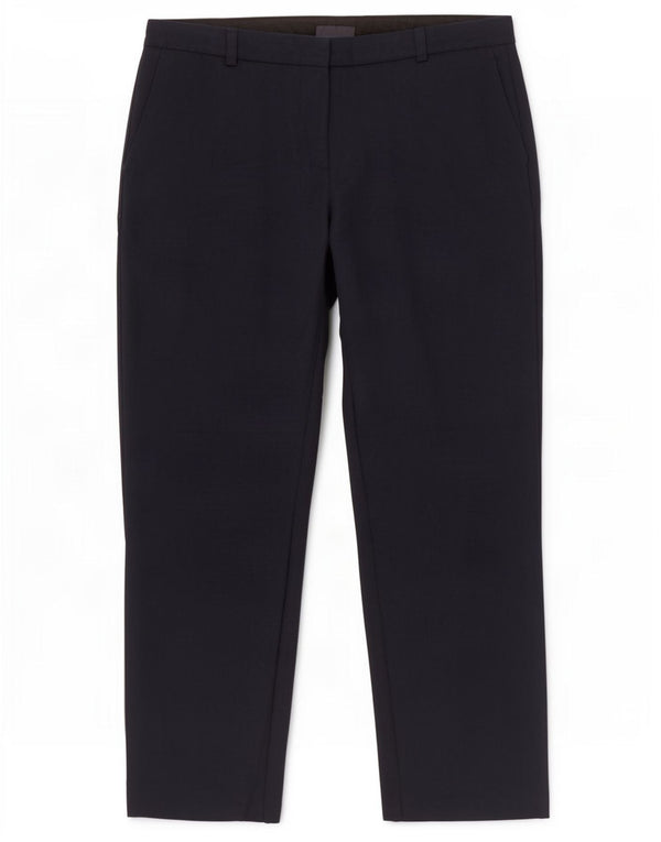 Marks & Spencer Womens Casual Trousers UK 14 Large W34 L28 Navy Blue
