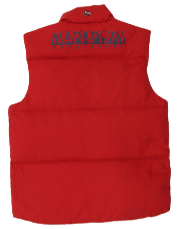 Napapijri Boys Graphic Reversible Padded Gilet 15-16 Years Red