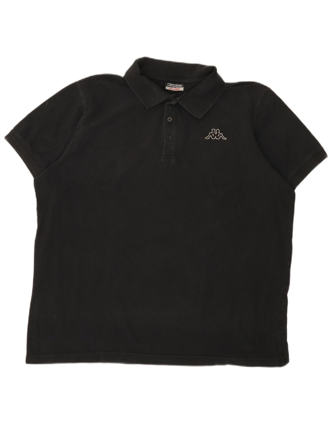 KAPPA Mens Polo Shirt 2XL Black Cotton