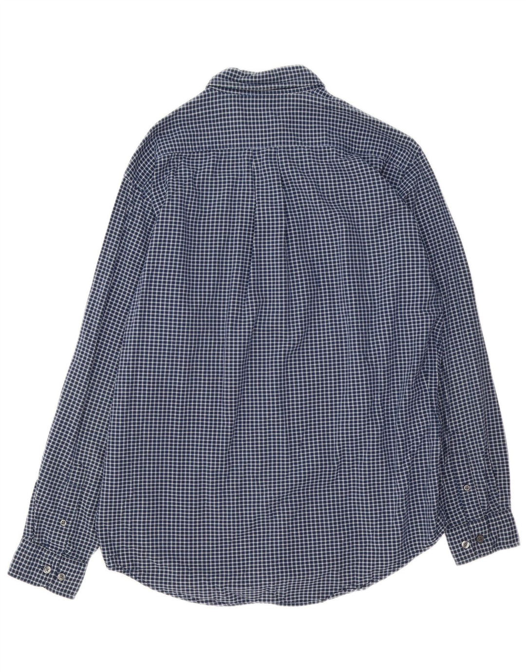 EDDIE BAUER Mens Shirt Medium Blue Check Cotton Vintage Eddie Bauer and Second-Hand Eddie Bauer from Messina Hembry 