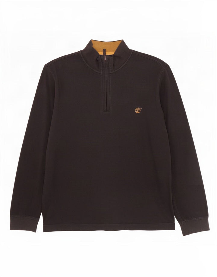 Timberland Mens Earthkeepers Zip Neck Sweatshirt Jumper 2XL Brown