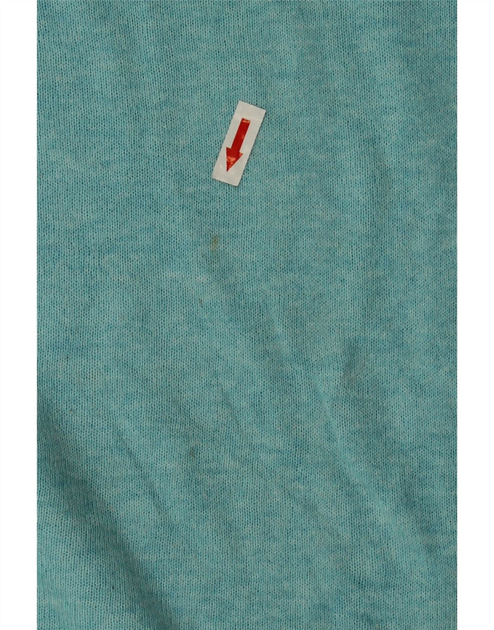 Zara Mens Crew Neck Jumper Sweater Medium Blue Cotton