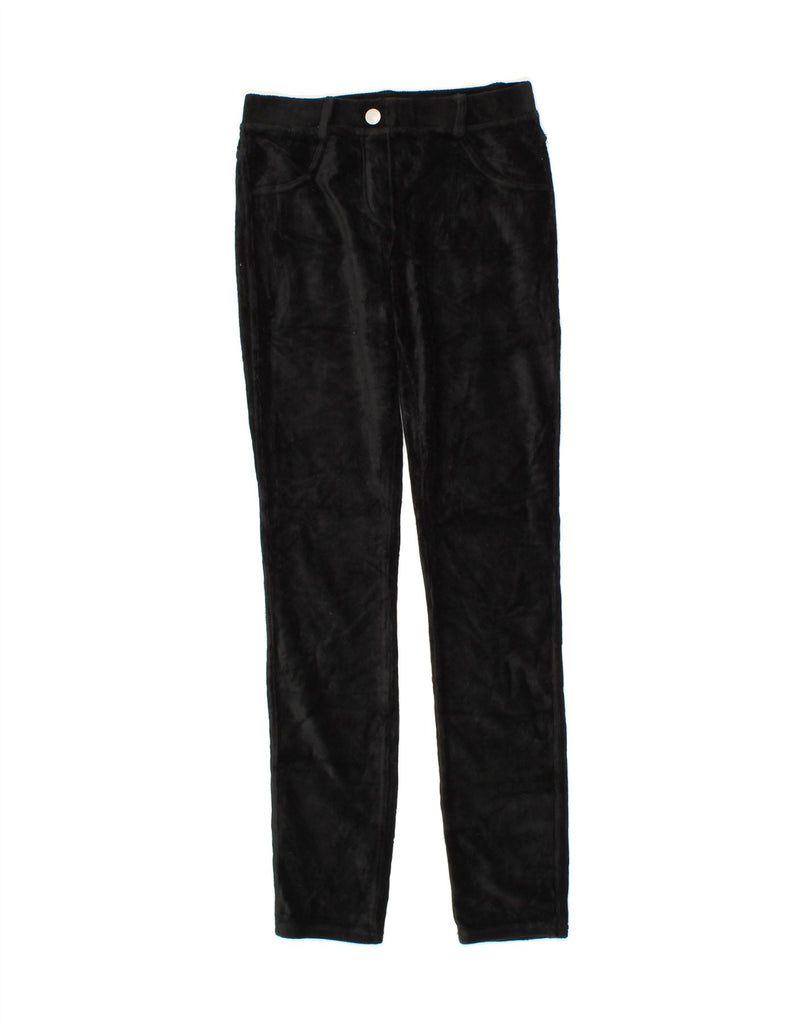 BENETTON Girls Skinny Corduroy Trousers 11-12 Years  2XL W26 L28 Black Vintage Benetton and Second-Hand Benetton from Messina Hembry 