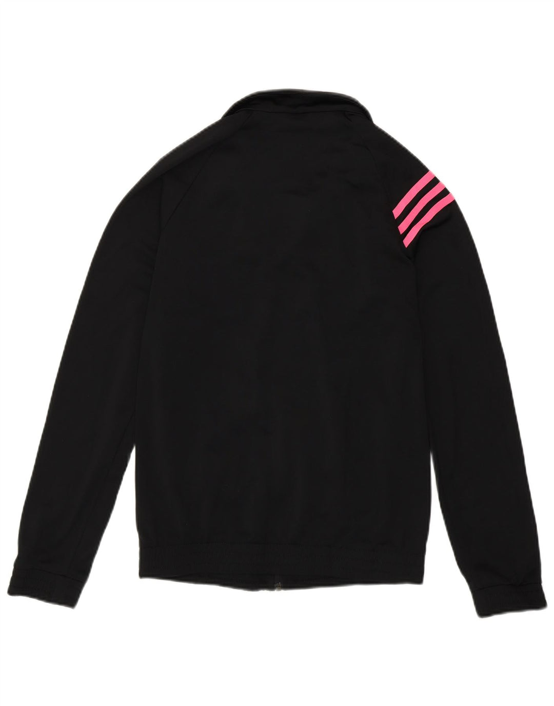 Adidas Girls Tracksuit Top Jacket 13-14 Years Black Polyester Sports
