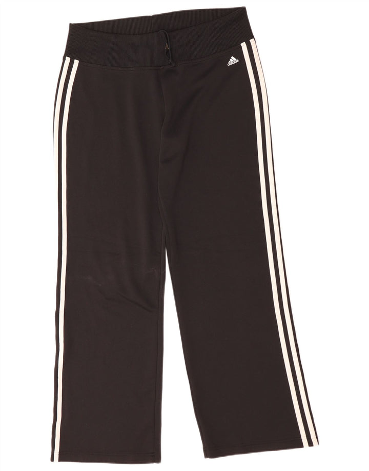 ADIDAS Womens Tracksuit Trousers UK 16 Large Black Polyester