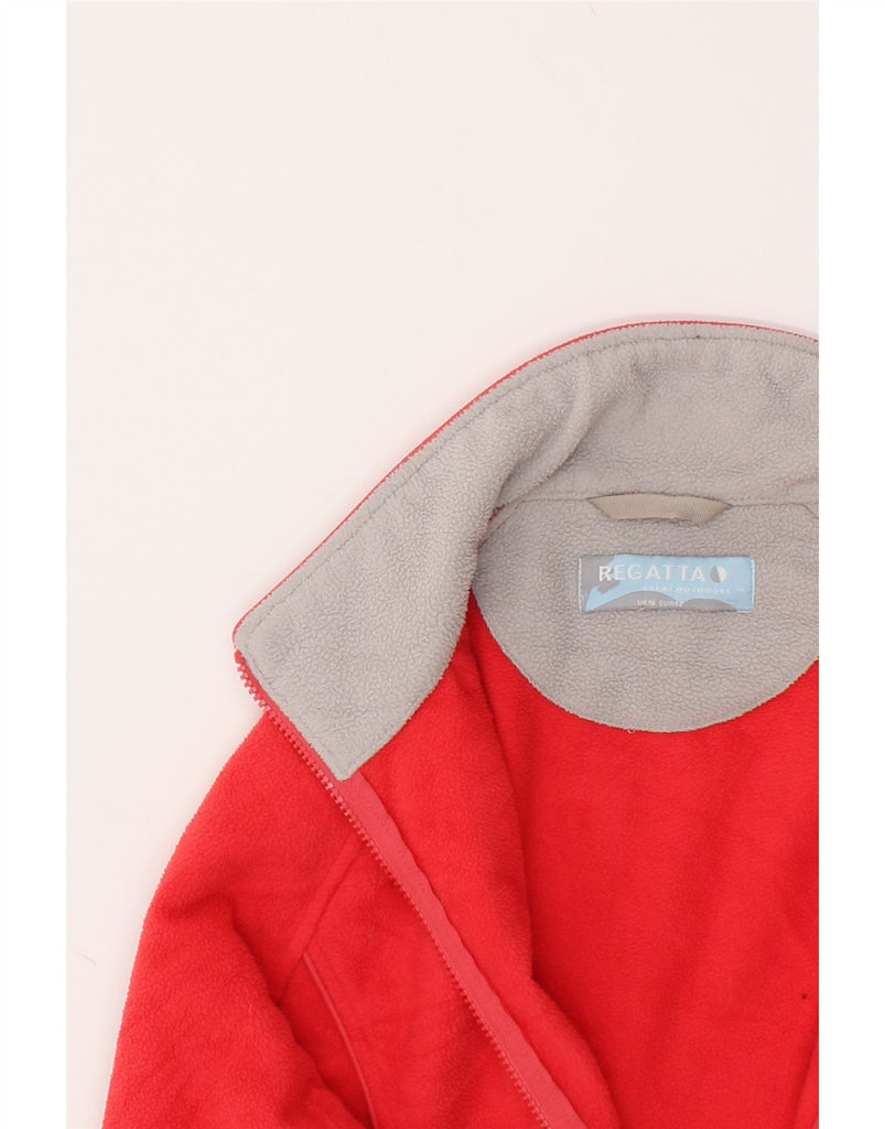 REGATTA Womens Loose Fit Fleece Jacket UK 16 Large Red Polyester | Vintage Regatta | Thrift | Second-Hand Regatta | Used Clothing | Messina Hembry 