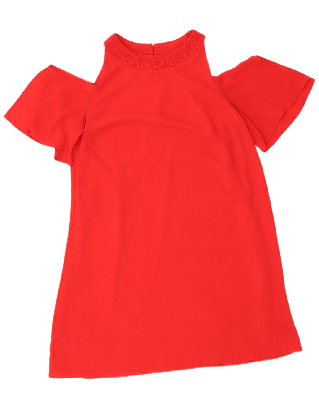 Zara Womens Off Shoulder Dress UK 10 Small Red