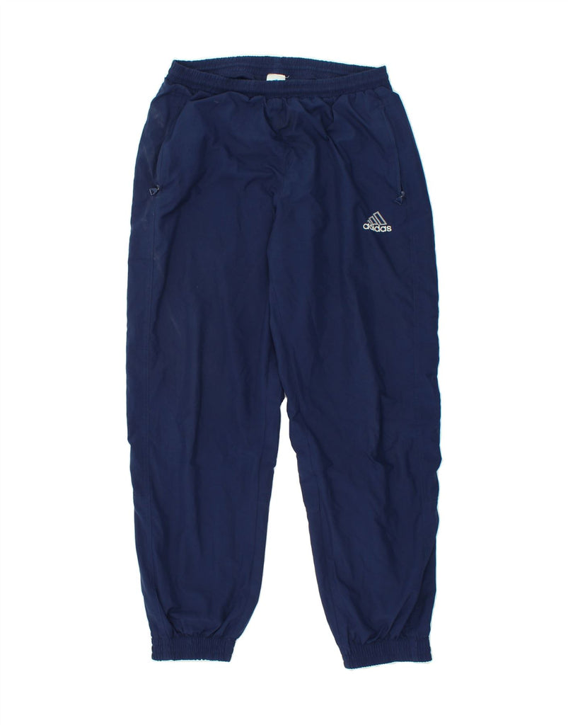 ADIDAS Mens Tracksuit Trousers Joggers UK 40/42 Medium Navy Blue Polyester | Vintage Adidas | Thrift | Second-Hand Adidas | Used Clothing | Messina Hembry 