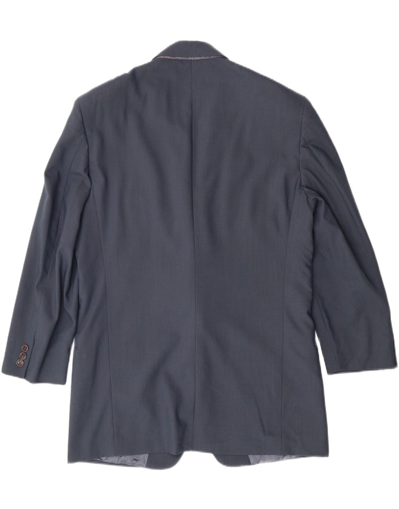 VALENTINO Mens 2 Button 2 Piece Suit IT 48 Medium W36 L28 Blue Virgin Wool Vintage Valentino and Second-Hand Valentino from Messina Hembry 