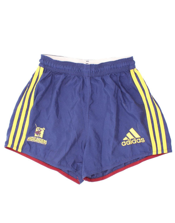 Adidas Boys Graphic Sport Shorts 9-10 Years Small Navy Blue Polyester