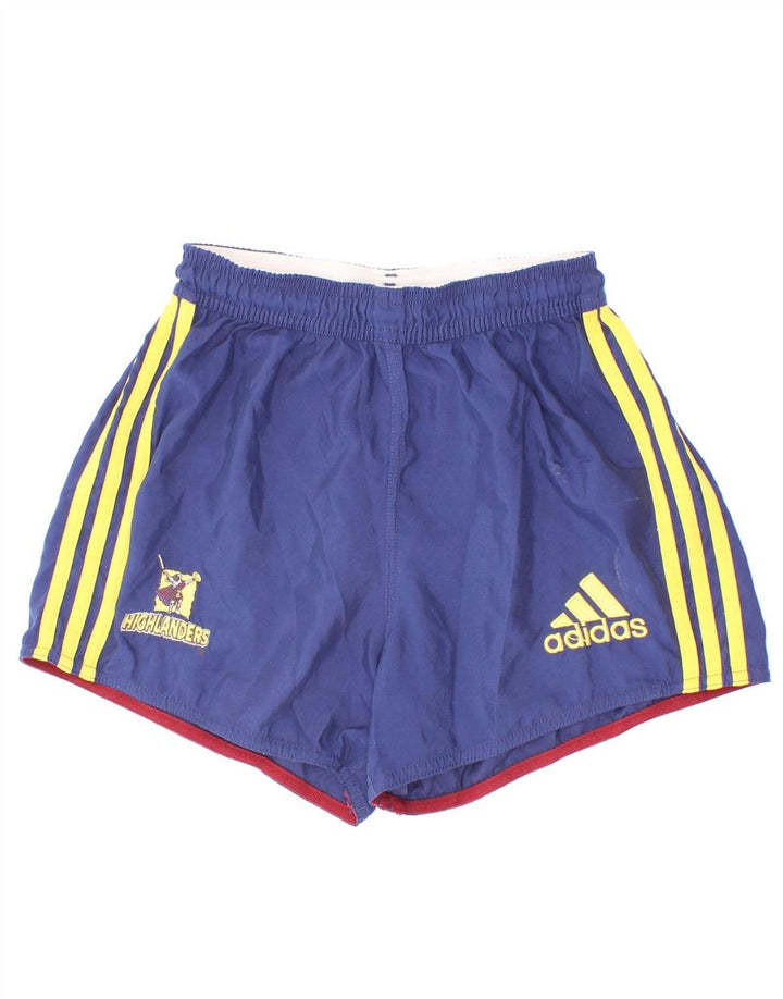 Adidas Boys Graphic Sport Shorts 9-10 Years Small Navy Blue Polyester