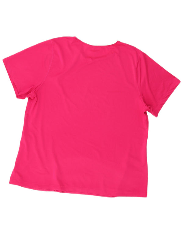 Nike Womens Dri Fit T-Shirt Top UK 18 XL Pink