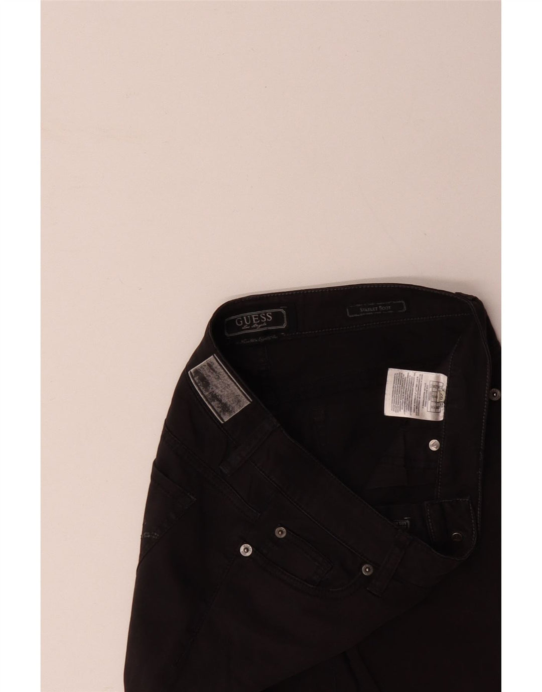 GUESS Womens Starlet Bootcut Jeans W28 L30  Black Cotton