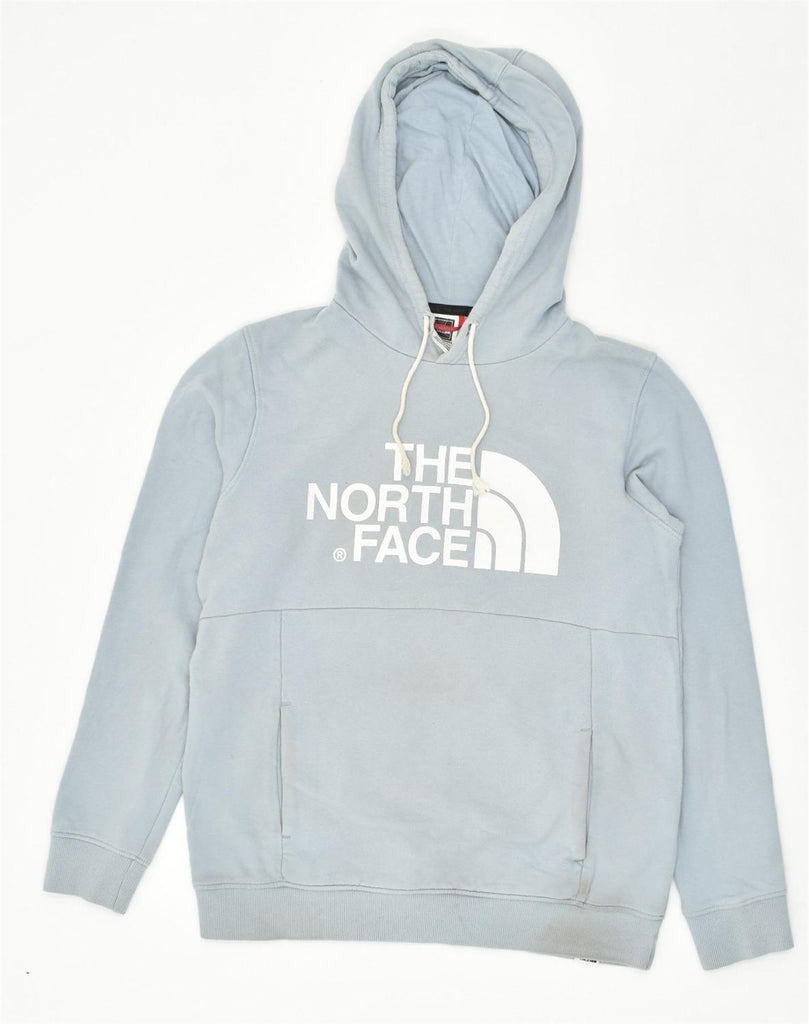 THE NORTH FACE Womens Graphic Hoodie Jumper UK 10 Small Blue Cotton | Vintage The North Face | Thrift | Second-Hand The North Face | Used Clothing | Messina Hembry 