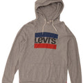 Levi's Mens Standard Graphic Hoodie Jumper Medium Grey Cotton