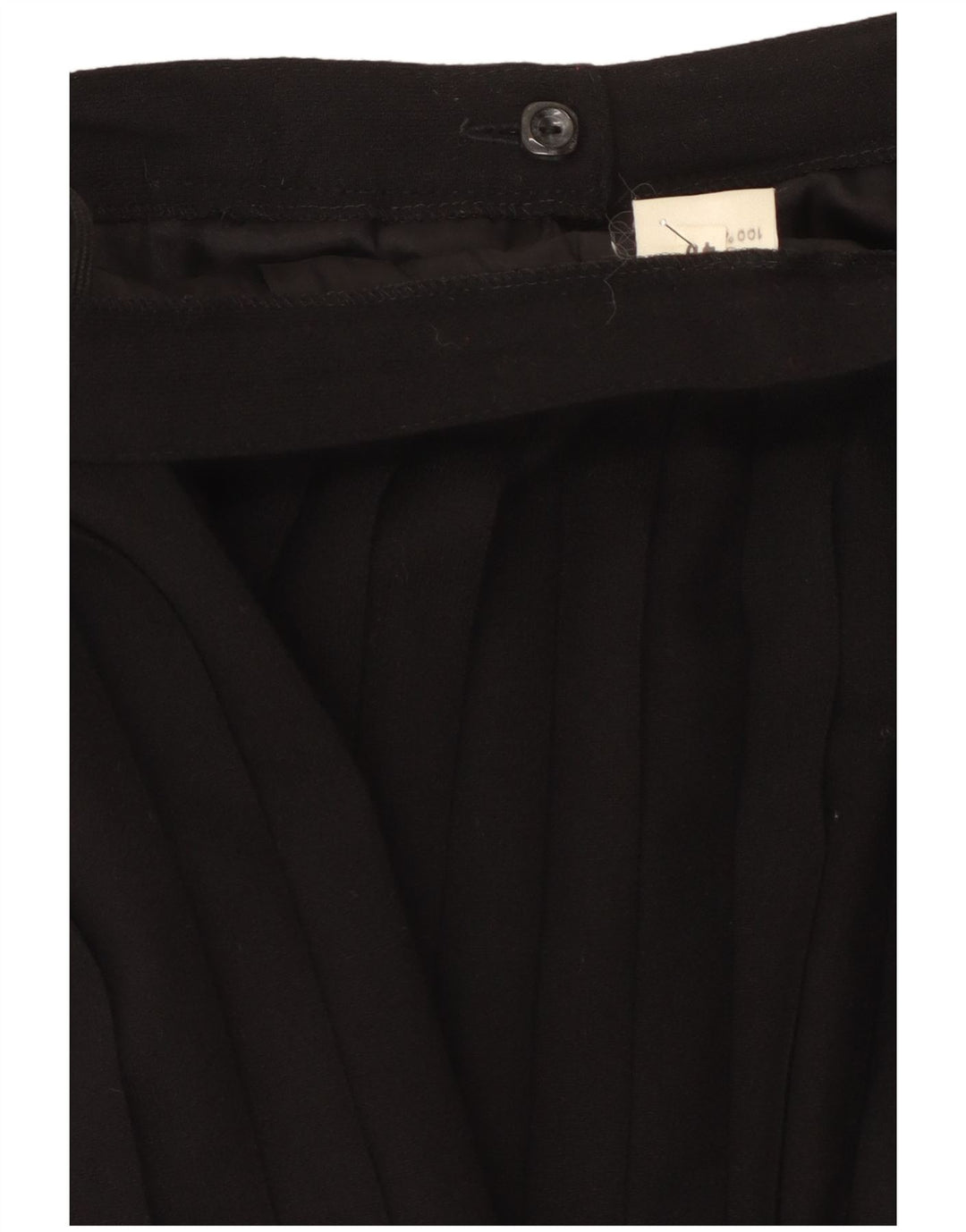 Vintage Womens Knife Pleated Skirt EU 40 Medium W32  Black Wool