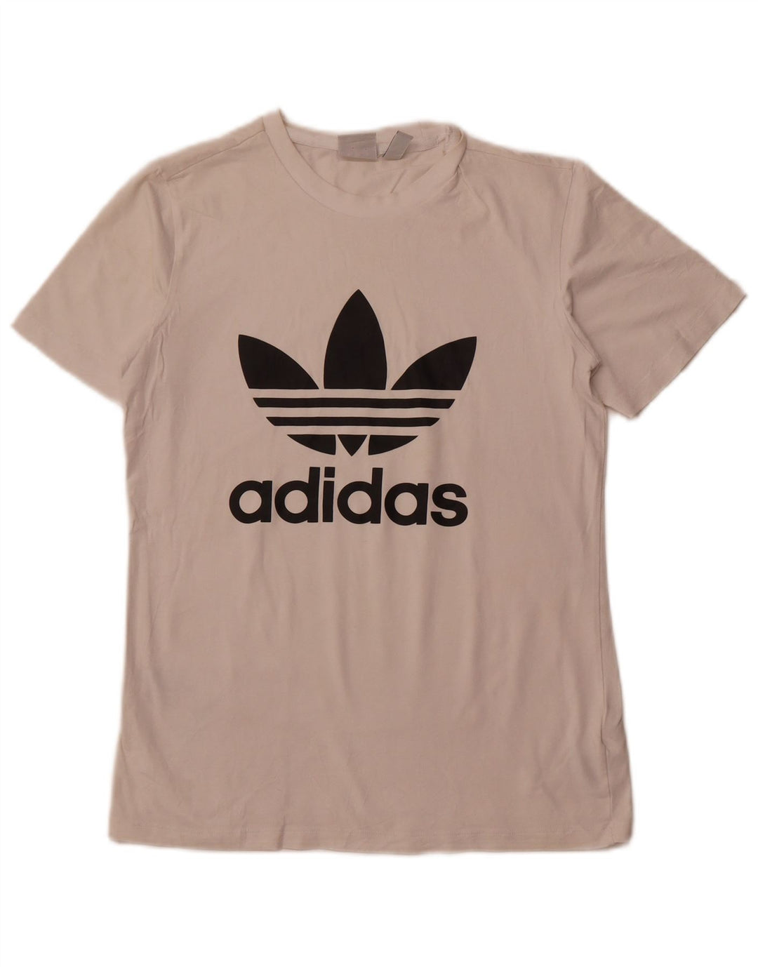 ADIDAS Womens Graphic T-Shirt Top UK 10 Small White Cotton
