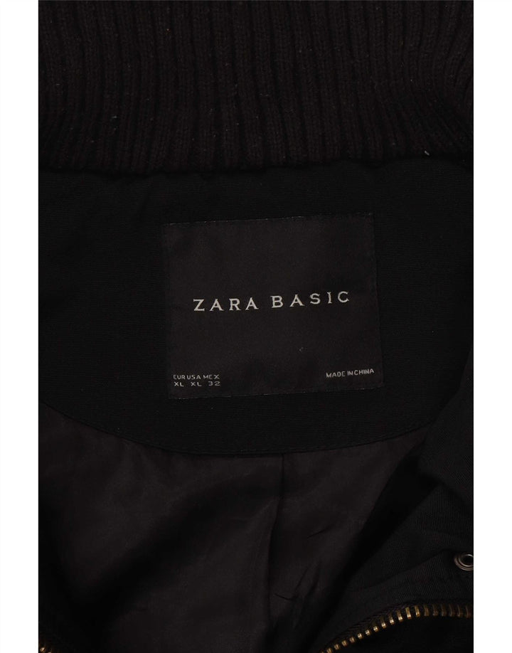 Zara Womens Padded Jacket UK 18 XL Black