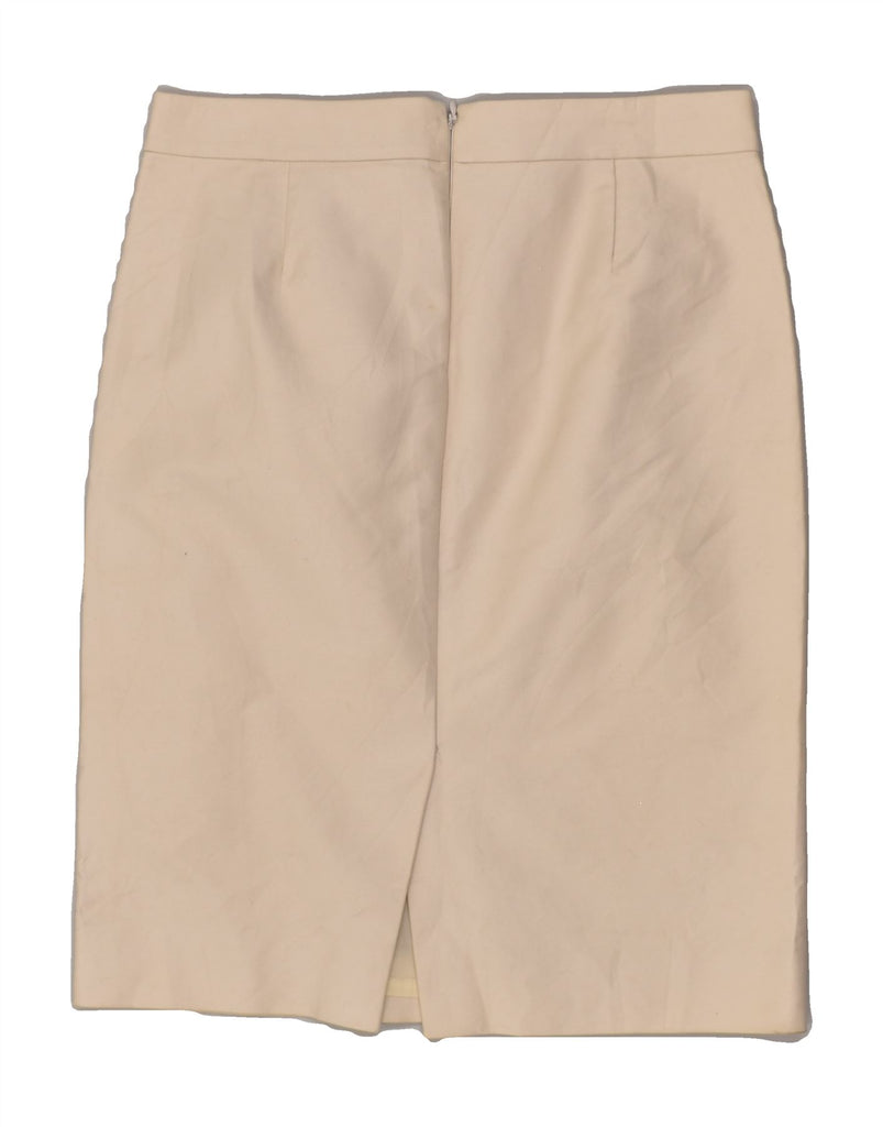 J. CREW Womens Pencil Skirt US 4 Small W30  Beige Cotton | Vintage J. Crew | Thrift | Second-Hand J. Crew | Used Clothing | Messina Hembry 