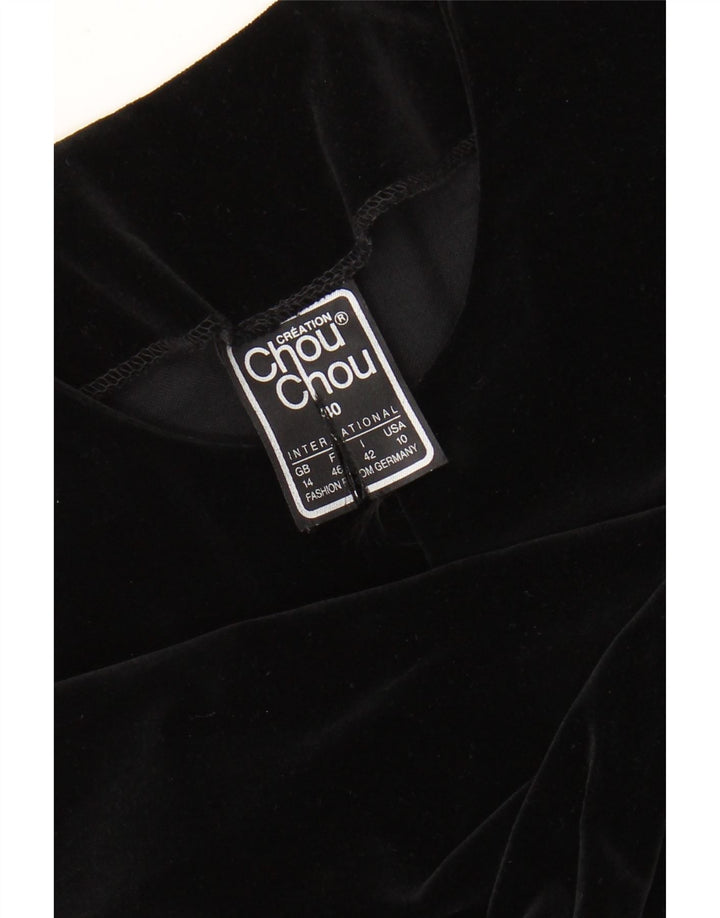 CHOU CHOU Womens Bolero Top UK 14 Large Black