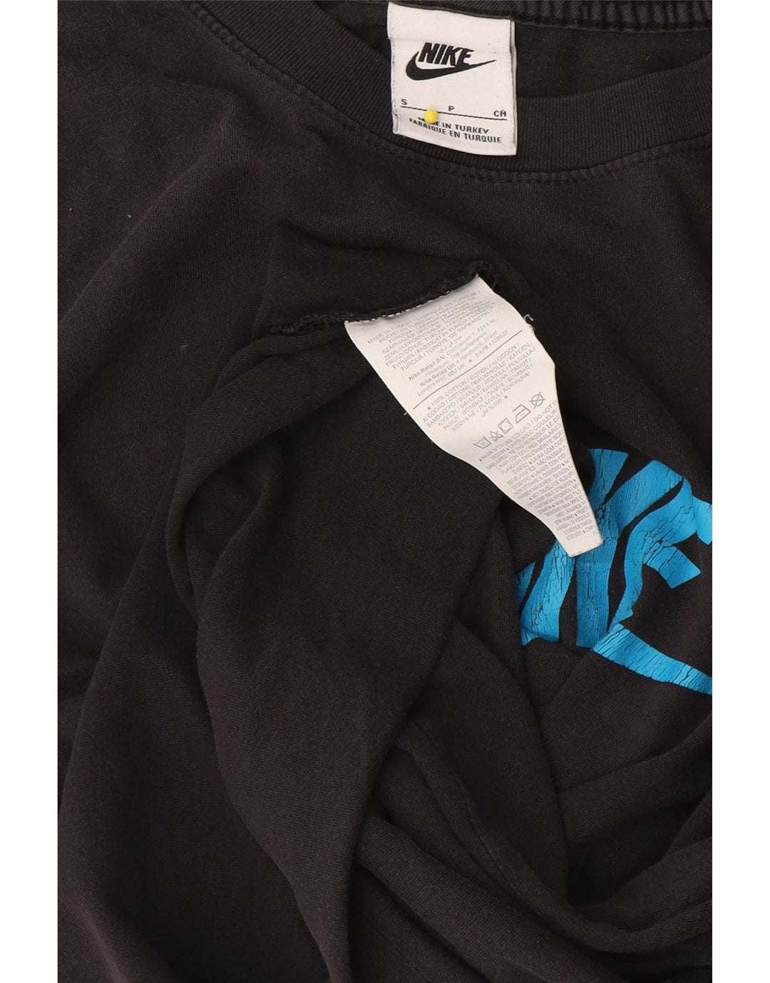 Nike Mens Graphic T-Shirt Top Small Black Cotton