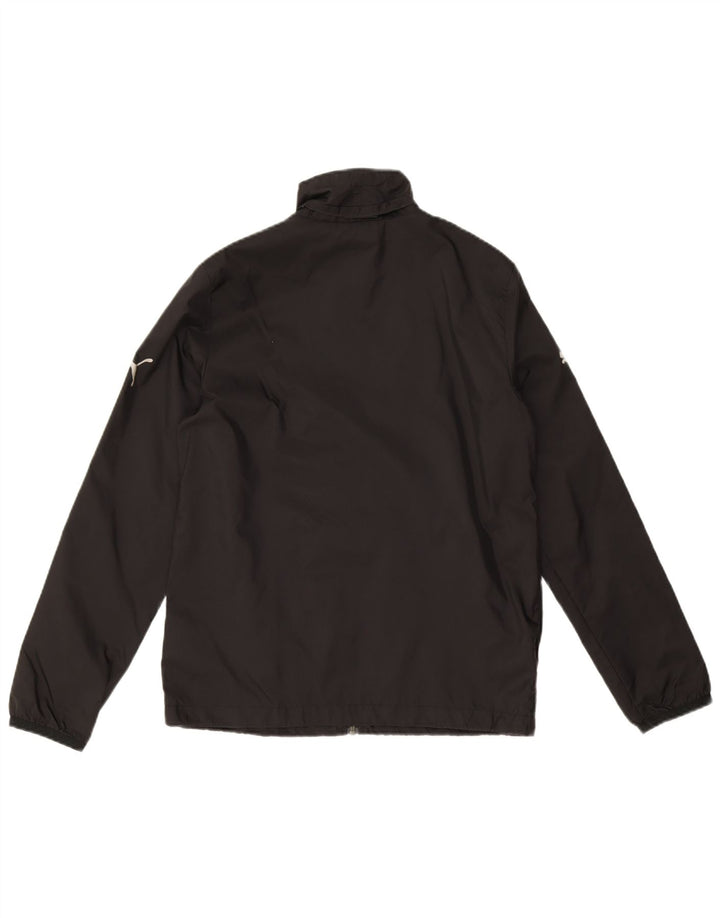 Puma Boys Zip Windbreaker Jacket 13-14 Years Black Nylon