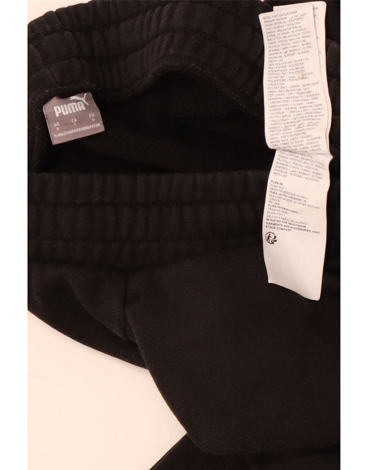 PUMA Mens Tracksuit Trousers Small  Black Cotton