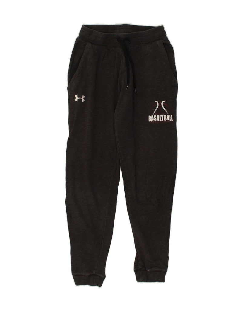 UNDER ARMOUR Mens Cold Gear Graphic Tracksuit Trousers Joggers Small Grey | Vintage Under Armour | Thrift | Second-Hand Under Armour | Used Clothing | Messina Hembry 