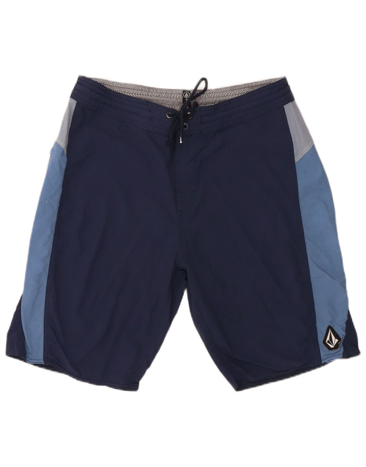 Volcom Mens Swimming Shorts Medium  Navy Blue Colourblock