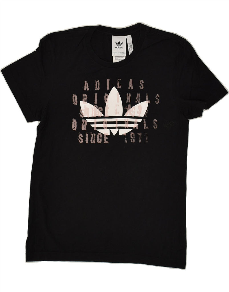 ADIDAS Mens Graphic T-Shirt Top XS Black Cotton | Vintage Adidas | Thrift | Second-Hand Adidas | Used Clothing | Messina Hembry 