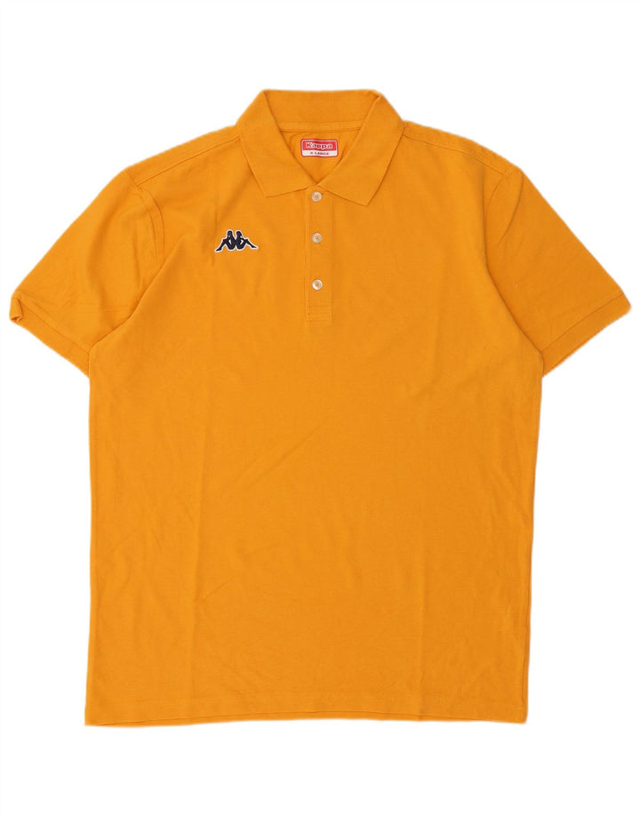 Kappa Mens Polo Shirt XL Yellow Cotton