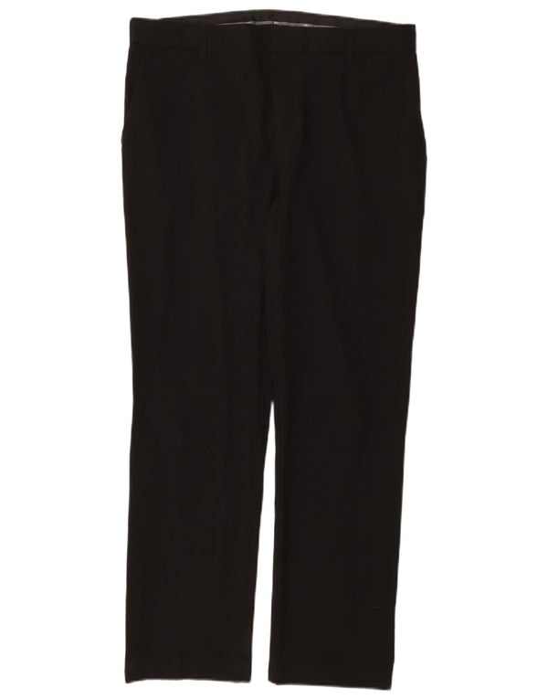 Marks & Spencer Boys Straight Chino Trousers 15-16 Years W34 L29 Black