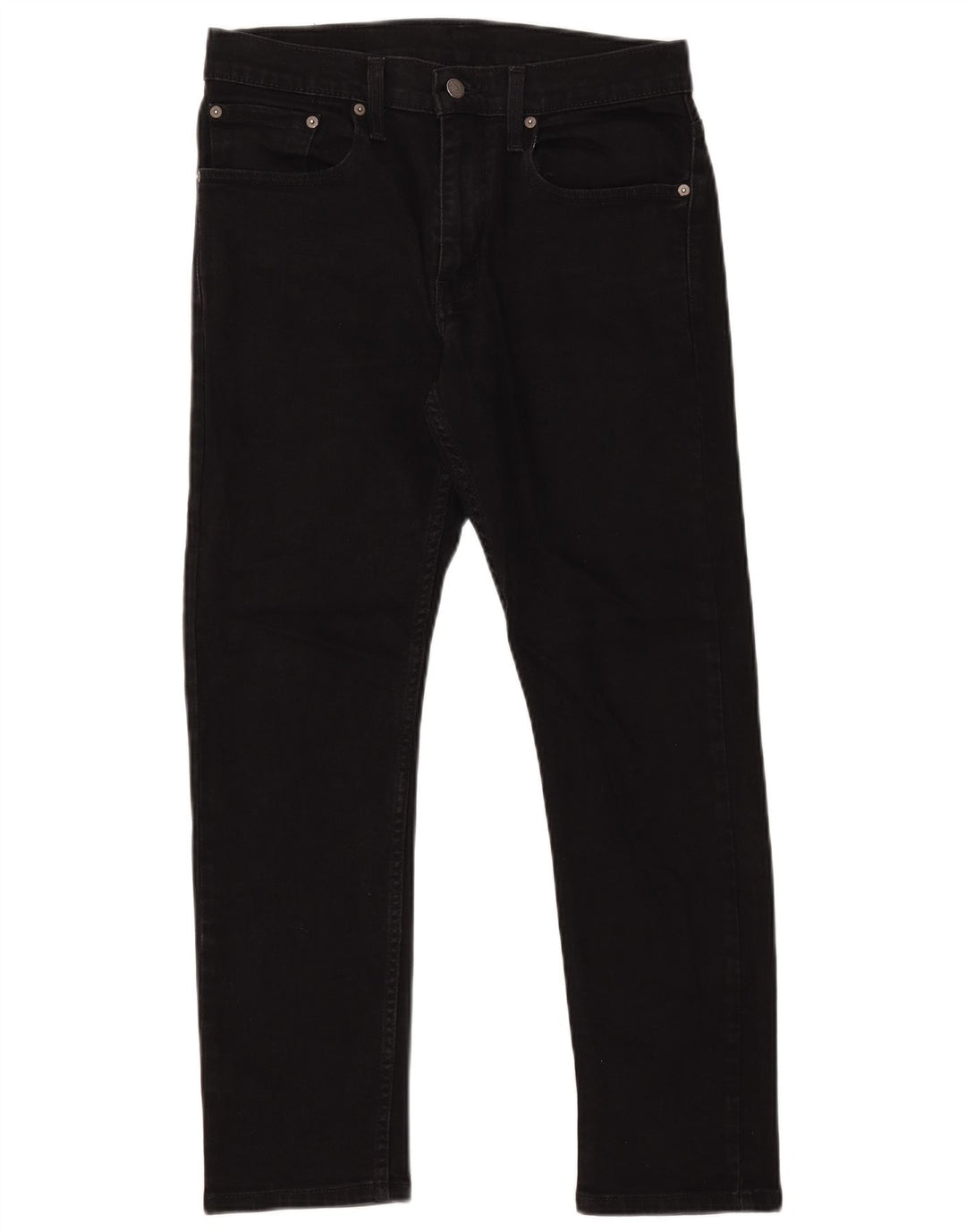 Levi's Mens 502 Tapered Jeans W31 L27 Black Cotton