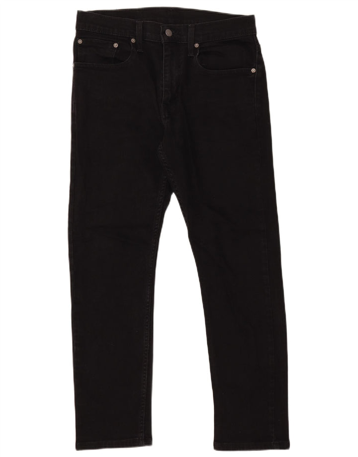Levi's Mens 502 Tapered Jeans W31 L27 Black Cotton