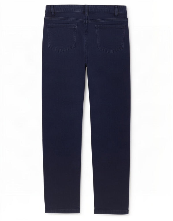 Marks & Spencer Womens Straight Jeans UK 12 Medium W30 L29 Navy Blue Cotton