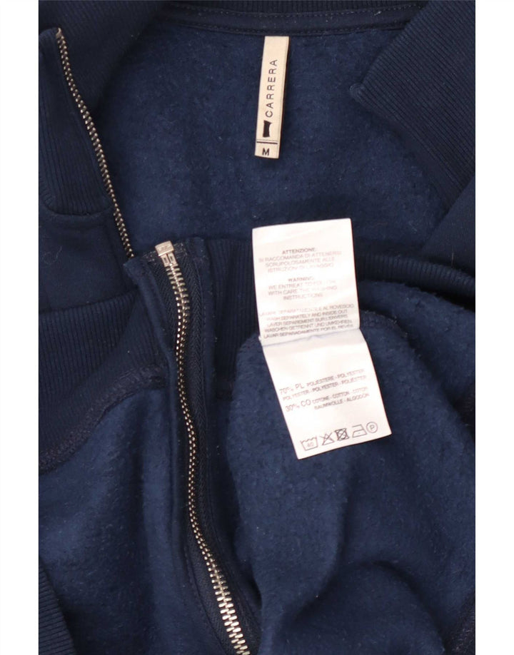 Carrera Womens Tracksuit Top Jacket UK 14 Medium Navy Blue Polyester