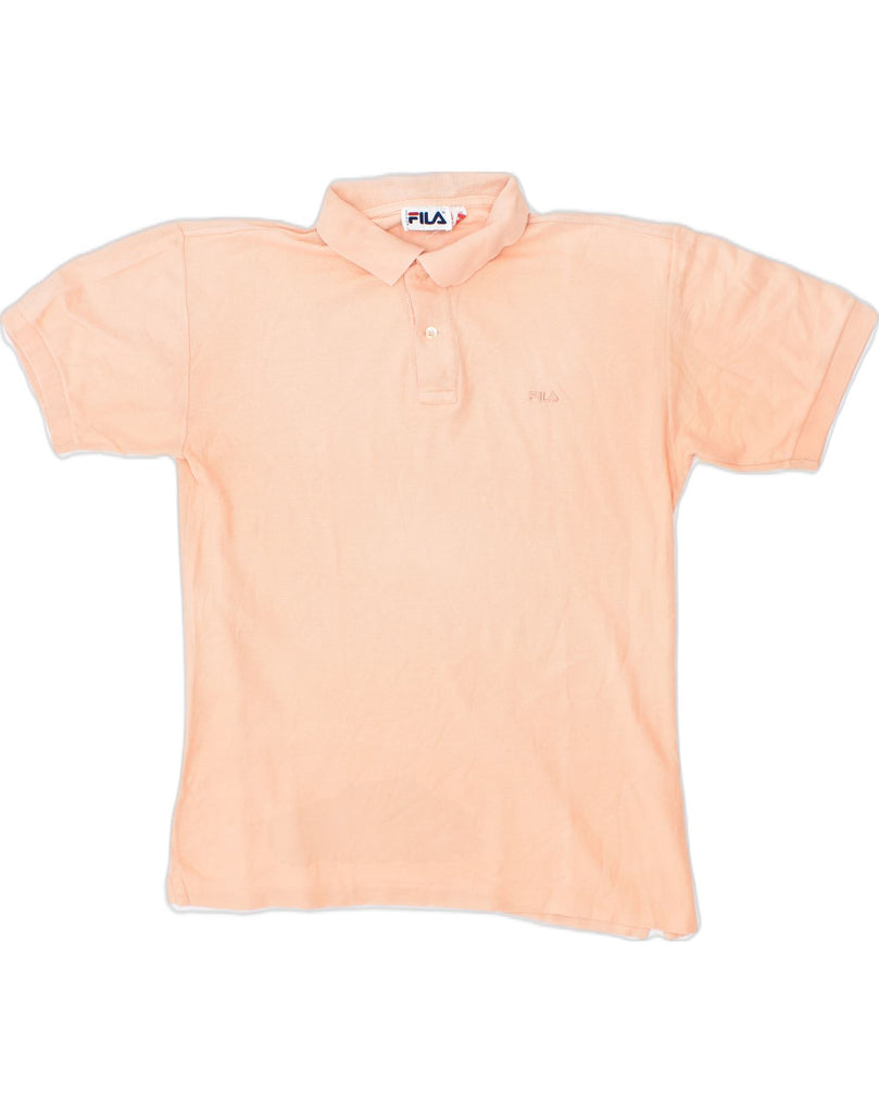 FILA Mens Polo Shirt IT 46 Small Orange Cotton | Vintage | Thrift | Second-Hand | Used Clothing | Messina Hembry 