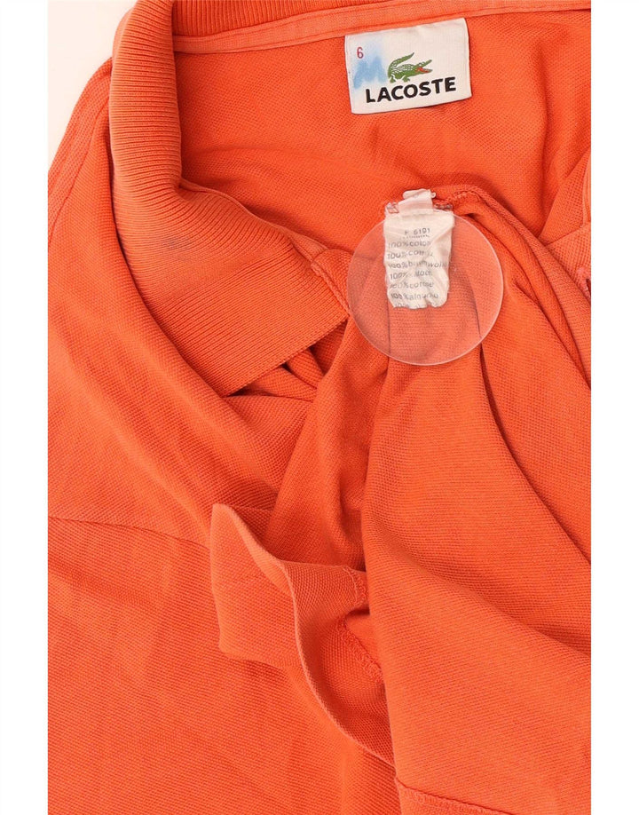 Lacoste Mens Polo Shirt Size 6 XL Orange Cotton