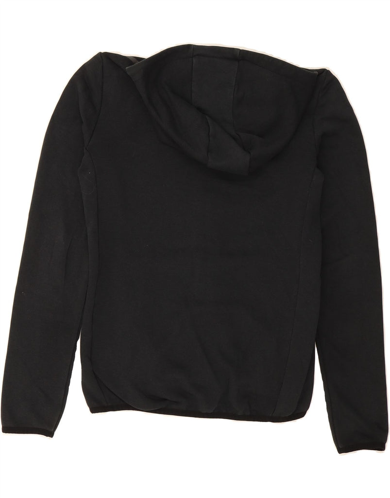 ADIDAS Womens Loose Fit Zip Hoodie Sweater UK 8/10 Small Black Cotton Vintage Adidas and Second-Hand Adidas from Messina Hembry 
