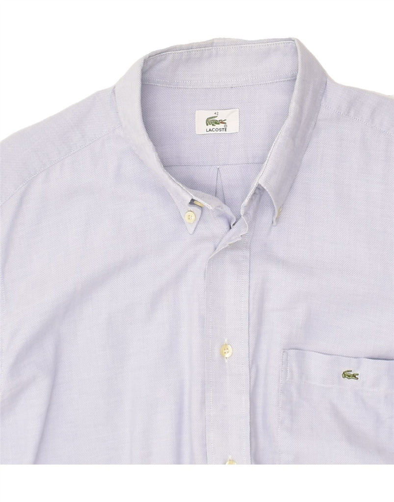 LACOSTE Mens Shirt Size 42 Large Blue Cotton | Vintage Lacoste | Thrift | Second-Hand Lacoste | Used Clothing | Messina Hembry 