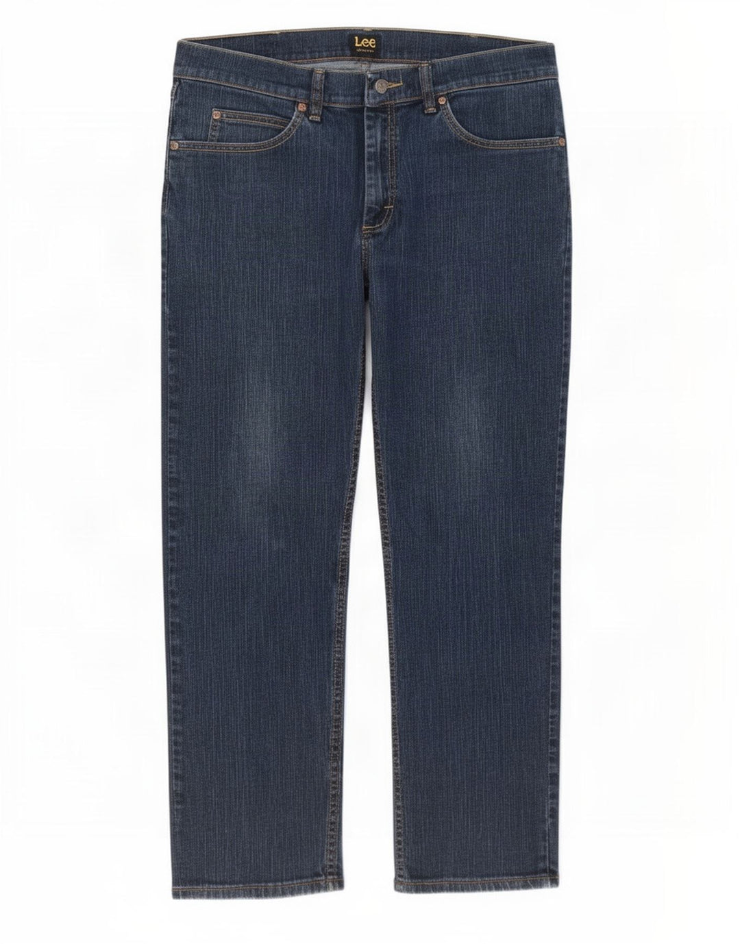 Lee Mens Straight Jeans W36 L29 Blue Cotton