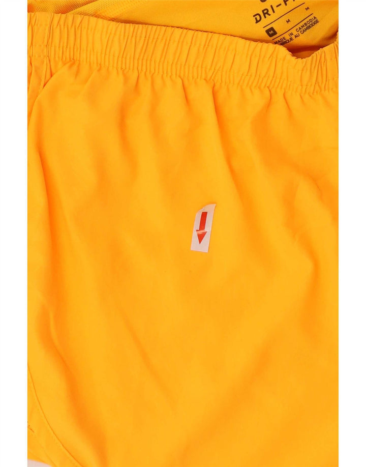 Nike Womens Dri Fit Sport Shorts UK 14 Medium Orange Polyester