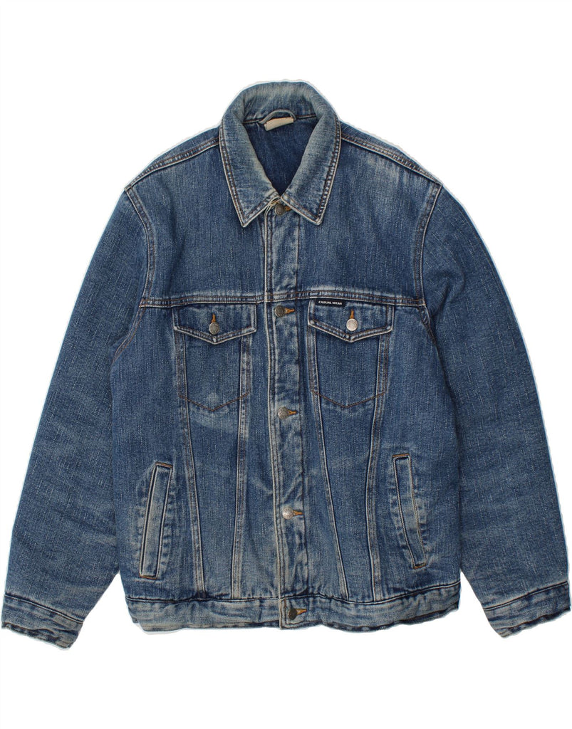 VINTAGE Mens Denim Jacket UK 40 Large Blue Cotton Vintage Vintage and Second-Hand Vintage from Messina Hembry 