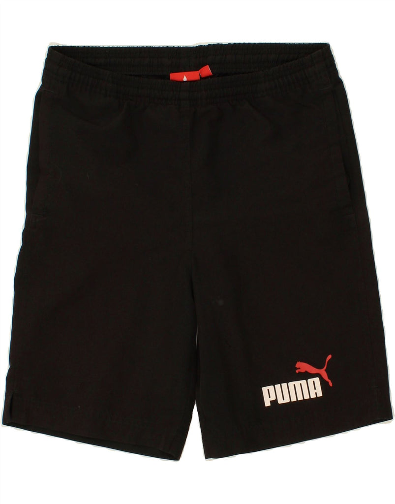 PUMA Mens Graphic Sport Shorts Small Black Polyester Vintage Puma and Second-Hand Puma from Messina Hembry 