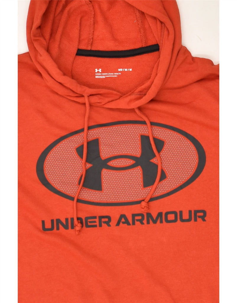 UNDER ARMOUR Mens Graphic Hoodie Jumper Medium Red Cotton | Vintage Under Armour | Thrift | Second-Hand Under Armour | Used Clothing | Messina Hembry 