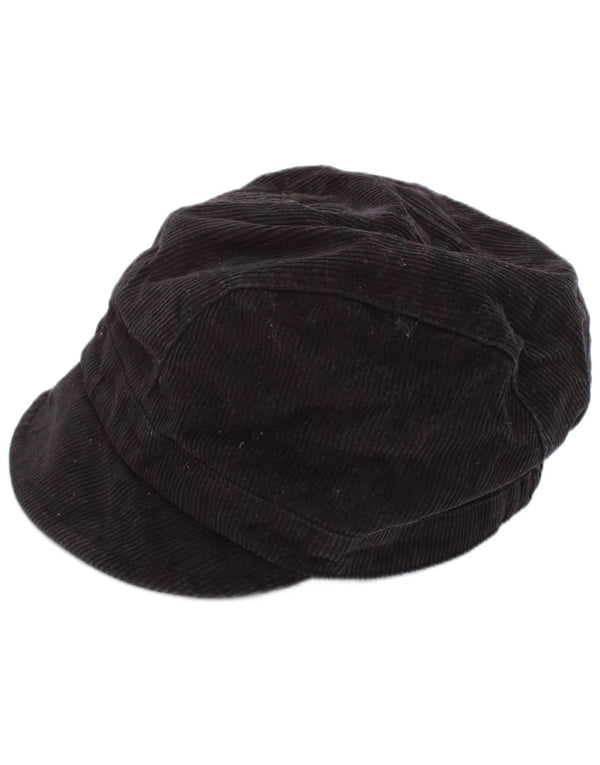 Koan Womens Corduroy Newsboy Cap Large Black Cotton