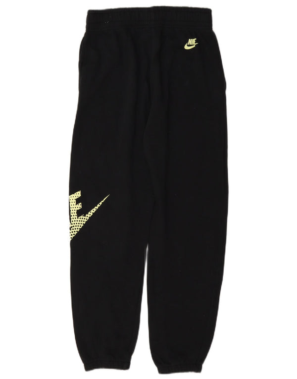 Nike Girls Graphic Tracksuit Trousers Joggers 10-11 Years Medium Black