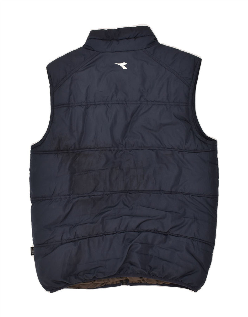 DIADORA Mens Padded Gilet UK 40 Large Navy Blue Polyester | Vintage Diadora | Thrift | Second-Hand Diadora | Used Clothing | Messina Hembry 