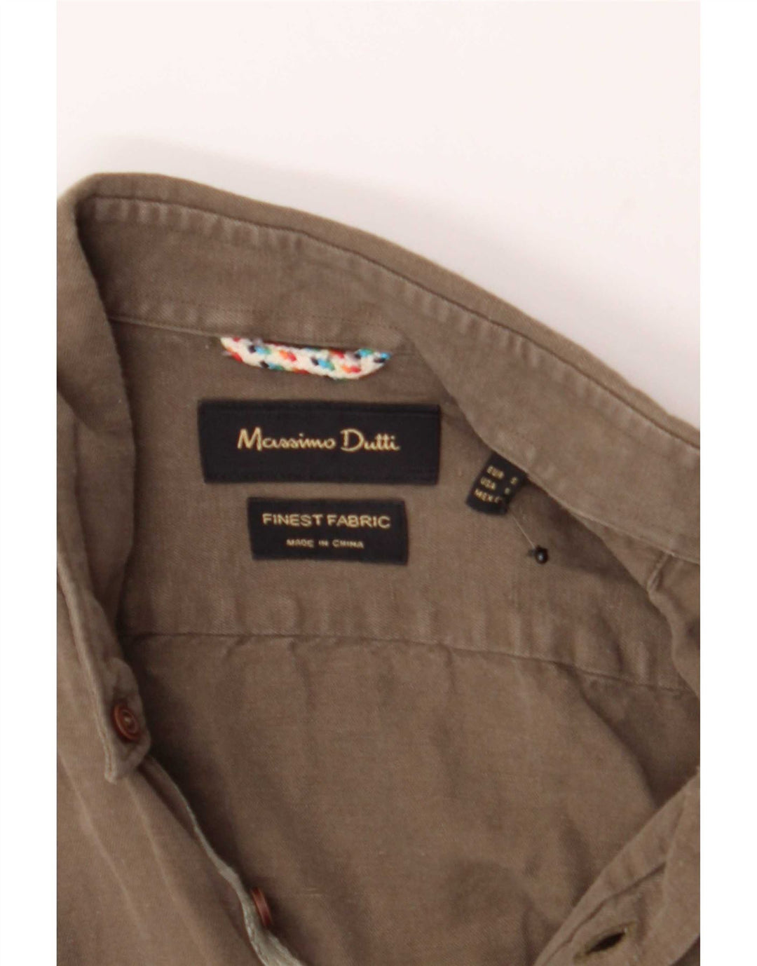 Massimo Dutti Mens Shirt Small Khaki