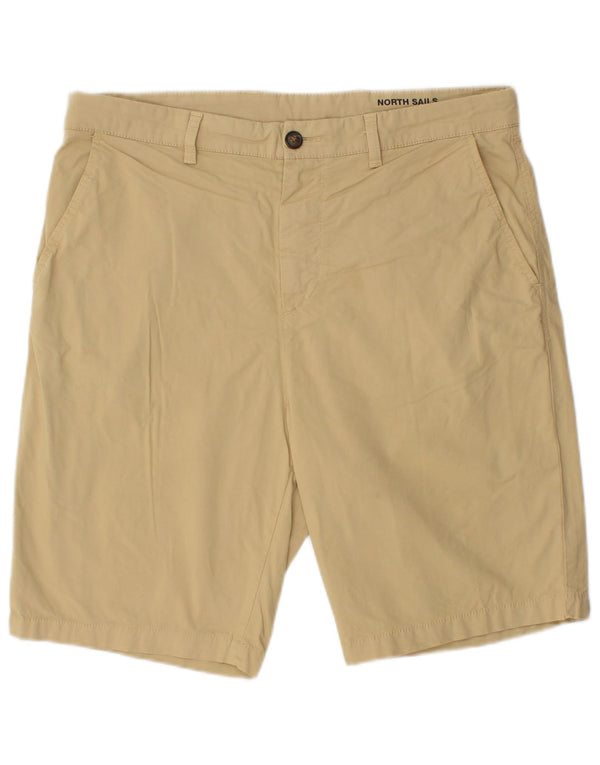 North Sails Mens Regular Fit Chino Shorts W34 Large Beige Cotton